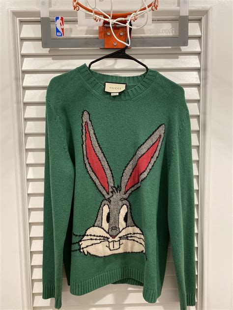 maglietta bugs bunny gucci|Gucci + Bugs Bunny Wool Knit Sweater .